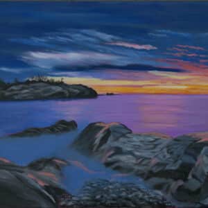 Whispers of the Evening Sea Painting Maureen Kelly Art